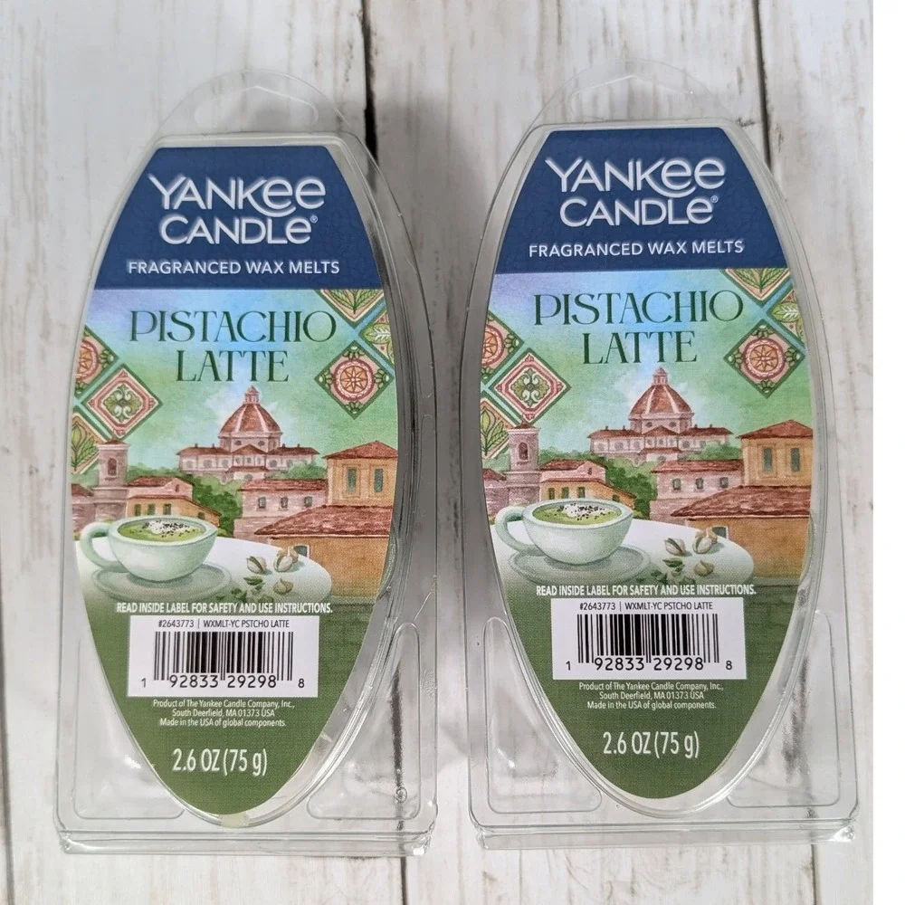 Yankee Candle Wax Melts Pistachio Latte 2 Pack Retired Scent‎ NEW